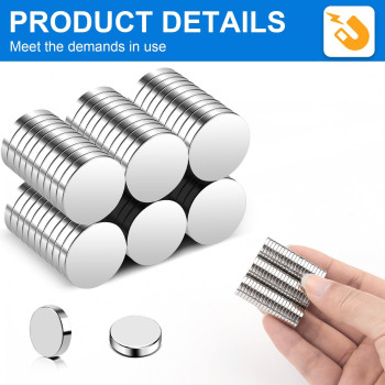 Trymag Small Magnets 60Pcs 12X2Mm Neodymium Magnets Tiny Strong Small Round Magnets Circle Rare Earth Magnets For Refrigerator