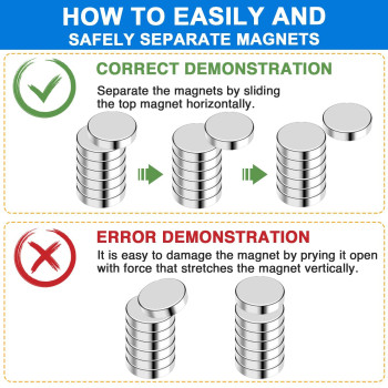 Trymag Small Magnets 60Pcs 12X2Mm Neodymium Magnets Tiny Strong Small Round Magnets Circle Rare Earth Magnets For Refrigerator