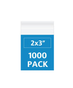 1000 Count 2 X 3 Inch Small Plastic Bags Mini Baggies Transparent Jewelry Bags Reclosable Clear Zip Bags Resealable Poly B