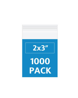 1000 Count 2 X 3 Inch Small Plastic Bags Mini Baggies Transparent Jewelry Bags Reclosable Clear Zip Bags Resealable Poly B