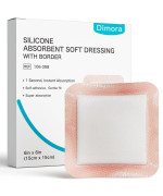 Dimora Silicone Super Absorbent Wound Dressings Gentle Adhesive Bandages With Ultrasorb Polymer Heavy Exudate Wound Care Pads