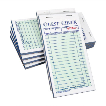 Guest Checks Server Note Pads 300 Sheets With Carbonless Copy Paper For Restaurants 6 Books 35 X 675 Per Ticket Book