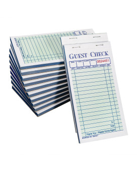 Guest Checks Server Note Pads 600 Sheets With Carbonless 600 Copy Sheets For Restaurants 12 Books 35 X 675 Per Ticket Bo