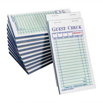 Guest Checks Server Note Pads 600 Sheets With Carbonless 600 Copy Sheets For Restaurants 12 Books 35 X 675 Per Ticket Bo