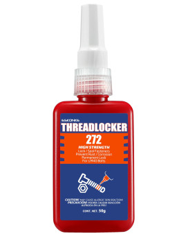 Eskonke Red Thread Locker 272 Permanent Threadlocker Metal Glue For Nuts Bolts Fasteners High Strength Screw Glue To Prevent