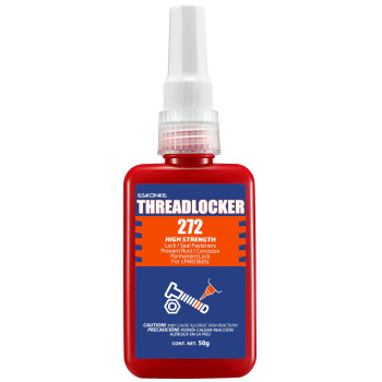 Eskonke Red Thread Locker 272 Permanent Threadlocker Metal Glue For Nuts Bolts Fasteners High Strength Screw Glue To Prevent