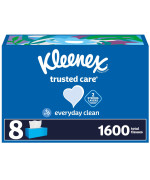 Kleenex Trusted Care Facial Tissues 8 Flat Boxes 200 Tissues Per Box 2Ply Packaging May Vary