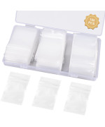 Wegoup 160 Pcs Mini Plastic Bags 157 X 236 Small Plastic Bags For Jewelry 24 Mil Clear Small Zip Bags Poly Baggies Wit