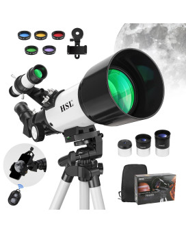 Hsl70400 Telescope For Kids 812 Telescope For Adults High Powered 70Mm Aperture 400Mm Focal Length Refractor Astronomy Telescop