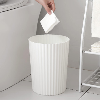 Jiatua Small Trash Can Plastic Wastebasket Round Garbage Container Bin For Bathroom Kitchen Bedroom Home Office College Dorm