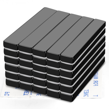 Mikede Black Magnets 30 Pack Strong Neodymium Magnets Bar Heavy Duty Rare Earth Magnets With Adhesive Backing Powerful Bar Ma