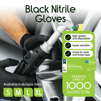 Inspire Black Nitrile Disposable Gloves 45 Nitrile Disposable Safety Medical Cooking Cleaning Disposable Black Glovesmedium