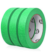 Doay 3 Pack Green Painters Tape Masking Tape 1 Inch Wide Multisurface Smart Adhesion Indoor Outdoor Use Paint Tape Fo