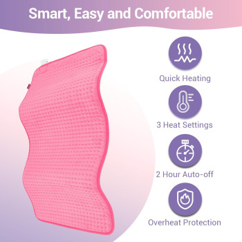 Comfytemp Heating Pad For Back Pain Relief Fsa Hsa Eligible Extra Large Pink Heating Pad Xxl Birthday Gifts For Women Mom Gra