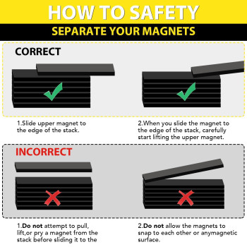 Diymag Strong Rare Earth Neodymium Magnets N52 Heavy Duty Neodymium Bar Magnets With Doublesided Adhesive Powerful Pull Force