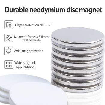 Magxcene 100 Pcs Strong Neodymium Disc Magnets With Doublesided Adhesive 126 Inch X 18 Inch Round Rare Earth Magnets For Off