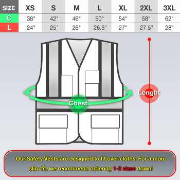 Kaygo High Visibility Safety Vests Kg0100 Reflective Vest With Pockets And Zipper Ansi Type R Class 2 Not Fr Yellow M