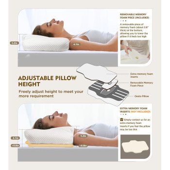 Osteo Cervical Pillow For Neck Pain Relief Hollow Design Odorless Memory Foam Pillows With Cooling Case Adjustable Orthopedic