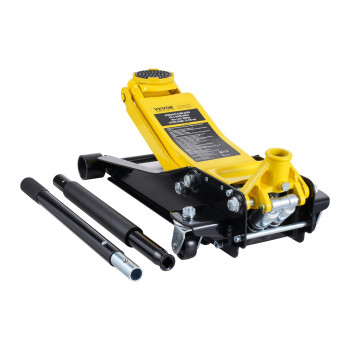 Vevor Low Profile Floor Jack 15 Ton 3300 Lbs Heavy Duty Iron Hydraulic Racing Floor Jack Hydraulic Car Jack Single Piston