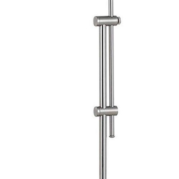 Benjara Adjustable Height Metal Pharmacy Lamp with Pull chain Switch, Silver