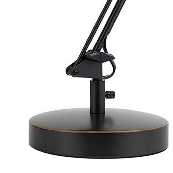 Benjara 60W Metal Task Lamp with Adjustable Arms and Swivel Head, Set of 2, Black