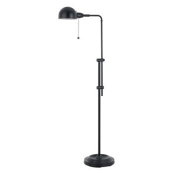 Benjara Adjustable Height Metal Pharmacy Lamp with Pull chain Switch, Black