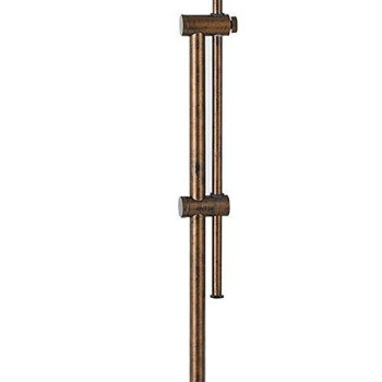 Benjara Adjustable Height Metal Pharmacy Lamp with Pull chain Switch, Bronze