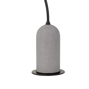 Benjara BM233479 38 Metal Arm Desk Lamp with cement Base, Black and White