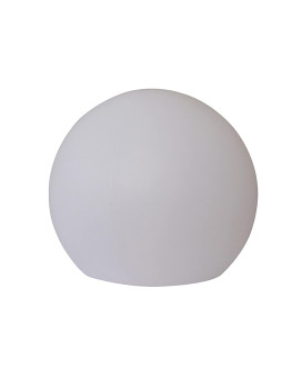 Benjara Desk Lamp with Spherical Plastic Body and Inbuilt LED, White