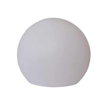 Benjara Desk Lamp with Spherical Plastic Body and Inbuilt LED, White