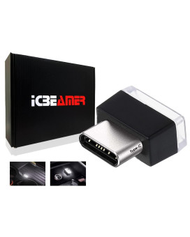 IcBEAMER Type c Adapters Atmosphere Light, color: White] Universal Interface Plug-in Miniature Night Light LED USB car Interior Trunk Ambient