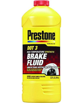 Prestone As401 Dot 3 Synthetic Brake Fluid 32 Oz