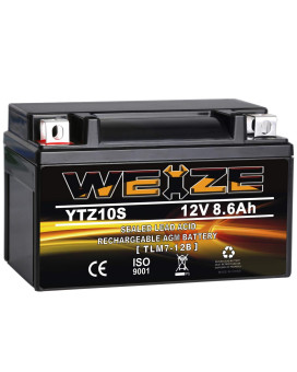 Weize Ytz10Sbs High Performance Maintenance Free Sealed Agm Motorcycle Battery Compatible With Yamaha Honda