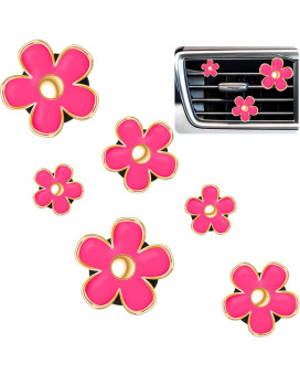 Frienda 6 Pcs Daisy Flower Air Vent Clip Christmas Daisy Flower Car Air Vent Clips Air Freshener Outlet Clip Car Air Conditionin