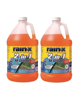 Rainx 25F 2In1 Windshield Wash Deicer Bug Remover Waterbeading Technology 2 Pk1 Gal