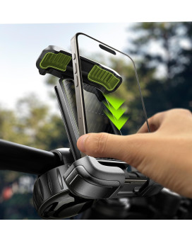 Lisen Motorcycle Phone Mount 2024 Upgrade Bike Phone Holder Ultra Stable Bicycle Phone Mount Handlebar Cell Phone Clamp For