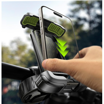 Lisen Motorcycle Phone Mount 2024 Upgrade Bike Phone Holder Ultra Stable Bicycle Phone Mount Handlebar Cell Phone Clamp For