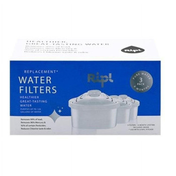 Ripl Water Pitcher Replacement Pitcher Filter Pack Of 3