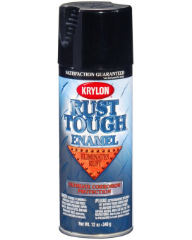 Krylon K09202007 Rust Tough Gloss Black Rust Preventive Enamel 12 Oz Aerosol