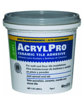 Custom Building Products Arl4000Qt 1 Quart Acrylpro Ceramic Tile Mastic White