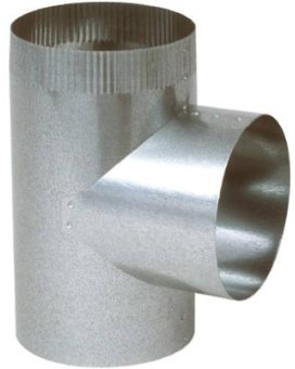 Imperial Manufacturing Gv0920 6 In Hvac 30 Gauge Galvanized Straight Tee