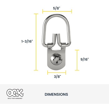 Ook 533830 Dring Mirror Hangers Picture Hangers Readyscrew Steel Zinc Plated 20Lbs 3 Set