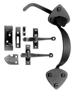 Acorn Matte Black Forged Iron Rim Latch