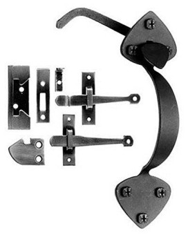 Acorn Matte Black Forged Iron Rim Latch