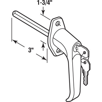 Handle Lock Garage Keyed Pack Of 1