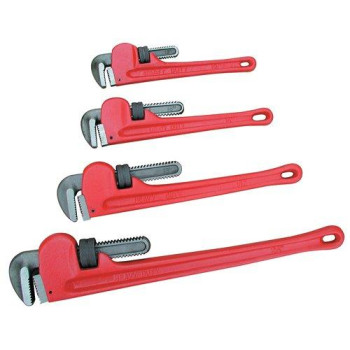 4 Pc Cast Iron Pipe Wrench Set