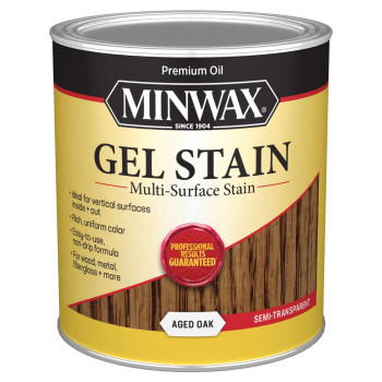 Minwax Gel Stain For Interior Wood Surfaces Quart Aged Oak