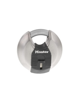 Master Lock M40Xkad Magnum Heav Duty Stainless Steel Discus Padlock With Key Silver