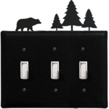 Bear Pine Triple Switch Cover