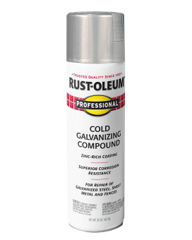 Rustoleum 7585838 Professional Cold Galvanizing Compound Spray Paint 20 Oz Gray